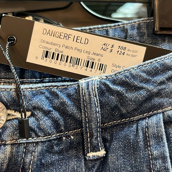 Dangerfield cat embroidered  jeans size  8 - Picture 4 of 7